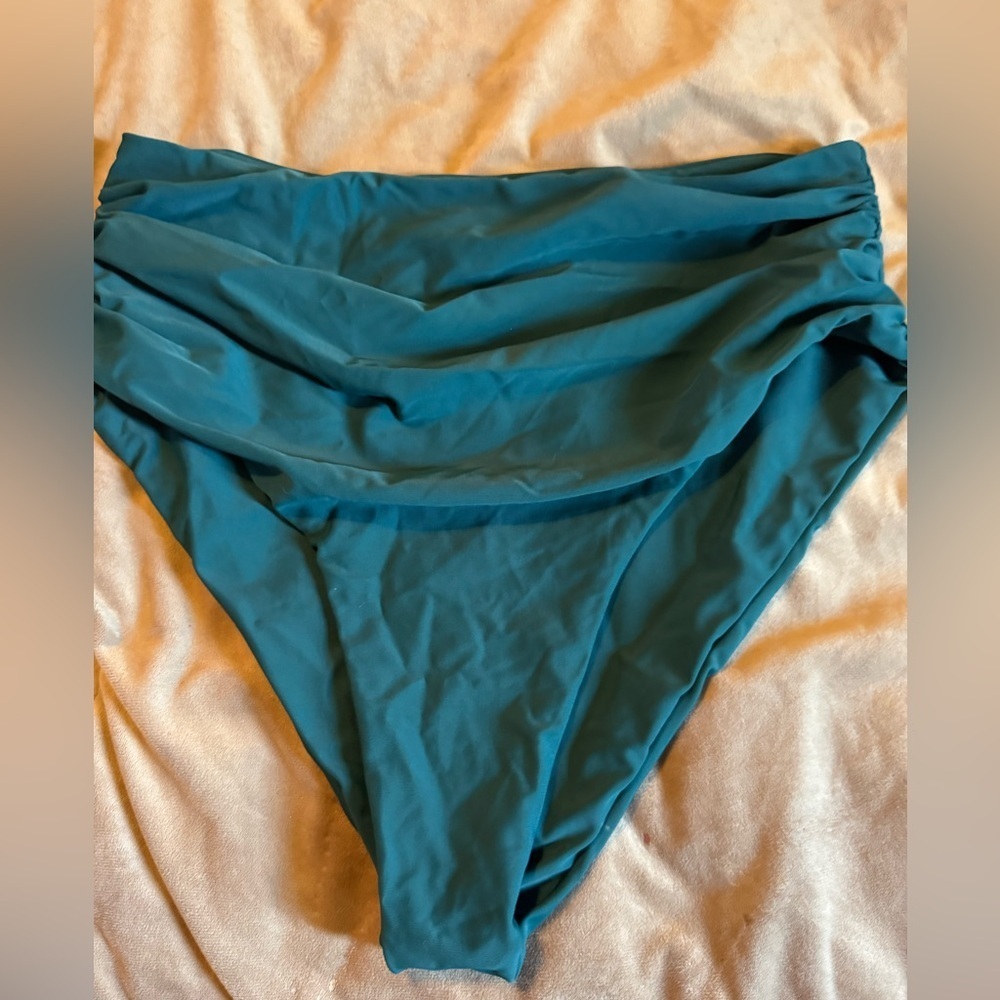 Zaful high cut ruched swim bottom
